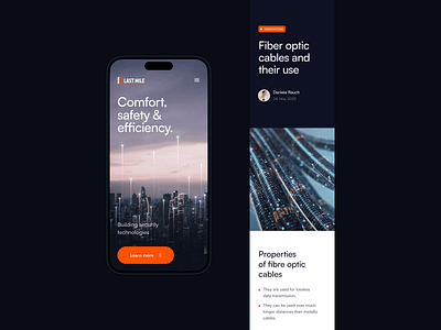 Lastmile — Mobile subpages mobile technology ui ux web webdesign