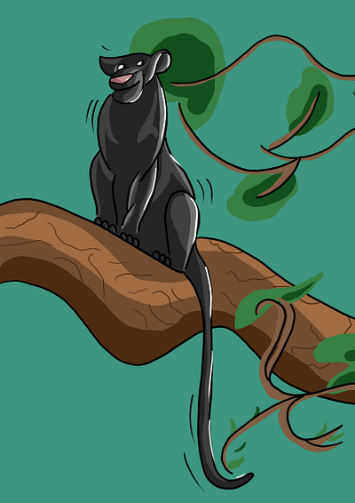 Bagheera illustration photoshop