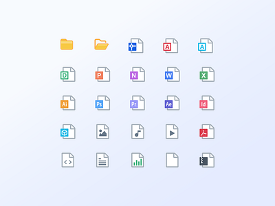 File icons attachments files icon icon set