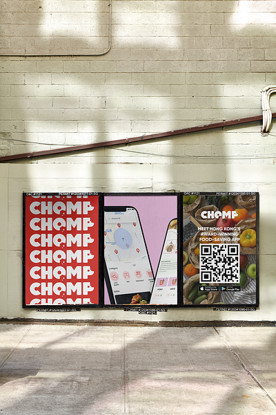 CHOMP Food Saving App - Mock Up Designs app brand branding creative design graphic design hongkong illustration mockup poster social media ui