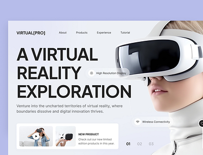 VirtualPro – Virtual Reality Hero Section digital experience figma design figma template hero section immersive design modern webdesign tech design ui design ui inspiration ui showcase ui trends ux design virtual reality virtual reality design vr design vr projects web design inspiration website template