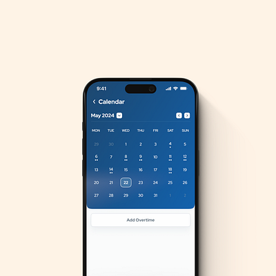 Overtime Management App UI Design app app calender appuıux blue button calender calender uı choose homepage input mobil mobil calender mobilapp mobilappuı mobiluı month number ux uı uıux