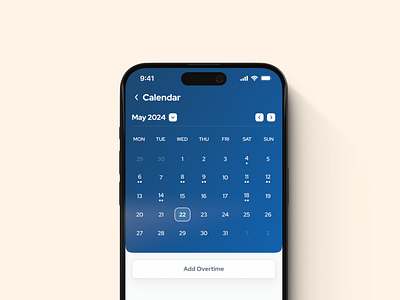 Overtime Management App UI Design app app calender appuıux blue button calender calender uı choose homepage input mobil mobil calender mobilapp mobilappuı mobiluı month number ux uı uıux