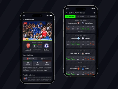 Sport Betting App bet betting betting app bettingappdesign bettingplatform branding dark theme data sport design design app gamblingapp graphic design mobile mobilebetting mobiledata sport sportapp ui uiinspiration ux