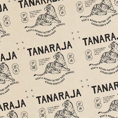 Home Roastery From Kenya - TANARAJA handdrawing logo logo vintage vintage design vintage illustration western