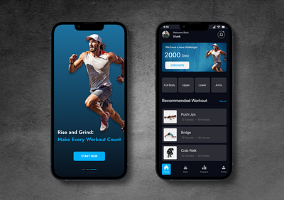 Fitness App UI Design branding fitness graphic design mobile application ui