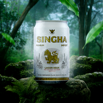 Singha Beer - Creative Advertising ads advertising beer branding creative manipulation photo shop photoshop product retouching singha