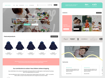 Babyverse Website Development babybrand brand branding branding design creative design e commerce graphic design homepage logo logo graphics ui uxui website website design