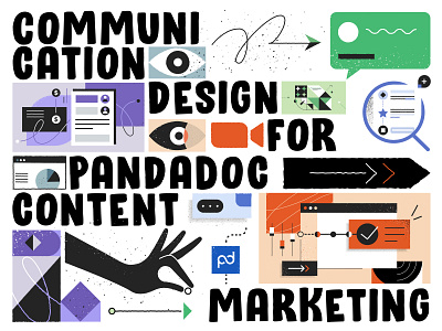 PandaDoc | Communication design for content marketing brand identity brand promotion branding design system graphic design graphic support graphics visualisation