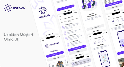 Uzaktan müşteri olma /Remote Customer Onboarding banking app finance ui ux