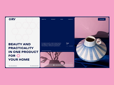 Creative Website For Clay Products agency animation clay design digital elementor framer interface landing motion graphics page pink product website