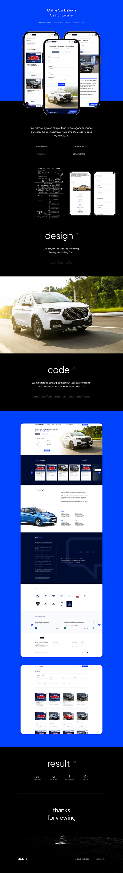 Online Car Listings Search Engine ads automotive catalog design ecommerce responsive design simple simple design ui ux webdesign