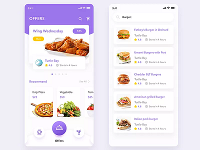 Food Delivery Application Ui animation branding food delivery application ui graphic design logo motion graphics ui