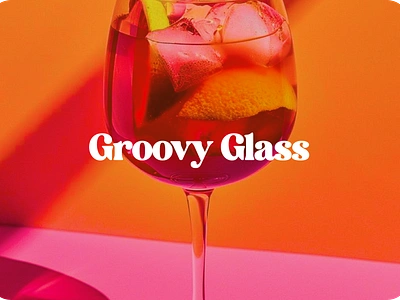 Groovy Glass - Wine Webshop 🍷 60s branding cocktails design figma logo summer ui ux vibrant web design webshop wine