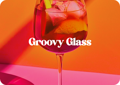 Groovy Glass - Wine Webshop 🍷 60s branding cocktails design figma logo summer ui ux vibrant web design webshop wine