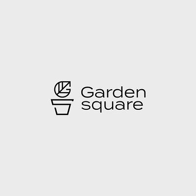 Garden square branding logo