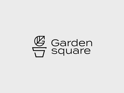 Garden square branding logo