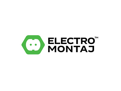 Electro Montaj Logo branding electrical electricity electro logodesign power outlet power switch