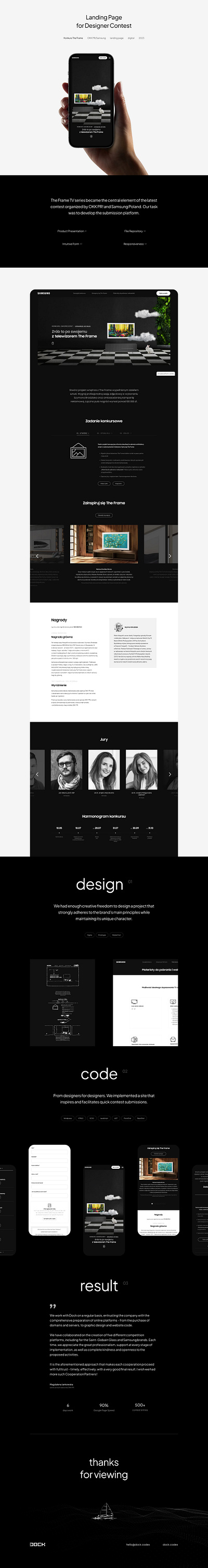 Landing Page for Designer Contest art design graphic design landing page lp ui ux webdesign