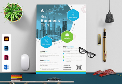 Best Business Plan Flyer Design Template 2025 a4 adobe illustrator branding business flyer design design template editable flyer design flyer template 2025 graphic design leaflet