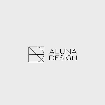 ALUNA design branding logo