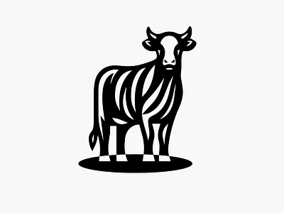 LOGO - VACHE animals beef branding caves design farm graphic design icon identity illustration logo marks milk symbol taurus ui vache