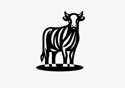 LOGO - VACHE animals beef branding caves design farm graphic design icon identity illustration logo marks milk symbol taurus ui vache