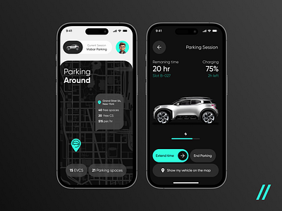 Parking Mobile iOS App Design Concept android android design app app design concept app design template app interface car charging dashboard design interface ios ios design mobile mobile app mobile ui product design ui ux