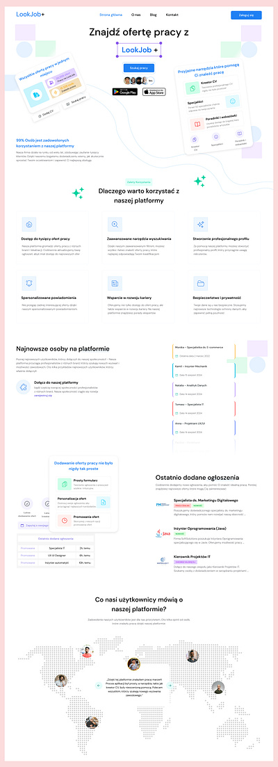 Job search platform branding figma graphic design logo motion graphics profile ui