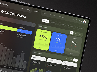 Retail Management CRM Dashboard app crm dashboard design interface pos product retail saas sales software ui ux web