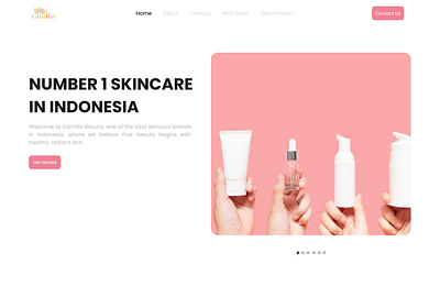 Camille Beauty Landing Page design landingpage thypography ui ux