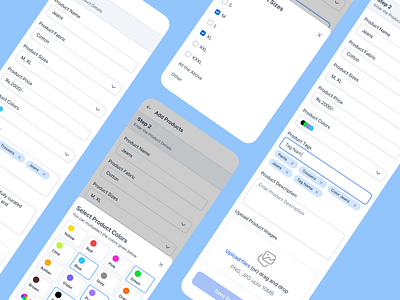 Adding Products adding products forms mobile ui product page shop ui