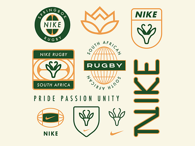 Nike SA Rugby branding graphic design logo