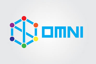 OMNI Connection LOGO DESIGN adobe illustrator brand brand design brand identity branding colorfull connection design graphic dot hexagon logo logo design minimalist logo monogram monoline portfolio simple logo tech visual identity