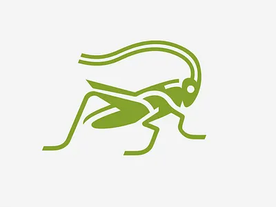 LOGO - GRASSHOPER bio branding design ecology graphic design grass grasshoper hopper icon identity illustration insect jump locust logo marks sauterelle symbol ui