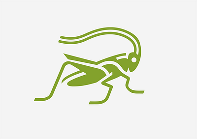 LOGO - GRASSHOPER bio branding design ecology graphic design grass grasshoper hopper icon identity illustration insect jump locust logo marks sauterelle symbol ui