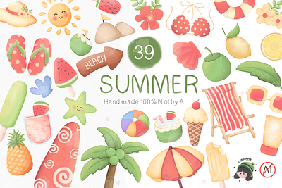 Summer PNG Sublimation Bundle Clipart 3d animation beach branding design graphic design illustration logo motion graphics summer typography ui vector