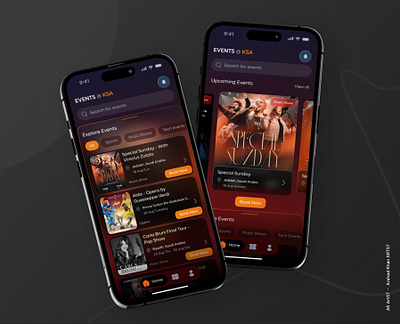 Event booking app ak art 57 ak art57 arshad arshad khan booking app dark theme dark theme mobile app event booking event booking app live app mobile app mobile ui movie app movie booking ticket booking ui