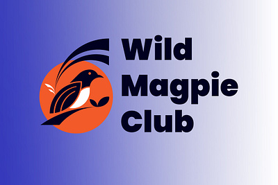 WILD MAGPIE CLUB LOGO DESIGN adobe illustrator brand brand design branding club community graphic design logo logo design magpie portfolio wild