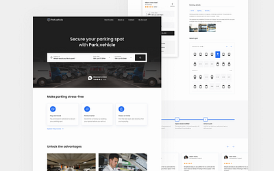 Park.vehicle - Parking Slot Booking Web branding parking app parking web ui uiux web app