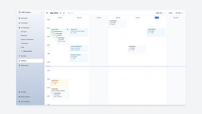 Week Calendar View calendar hiring hr hrsoftware hrtech jobsearch recruiting recruitmentprocess