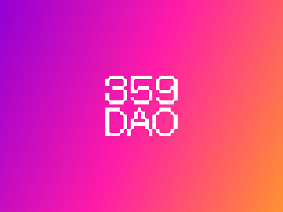 359DAO 359 colorful concept contemporary crypto cutting edge dao logo logotype nft pixel logo pixel type technology web3