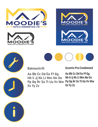 Logo/ Branding (Moodie's Auto and Diagnostics) automotive branding design graphic design logo mechanic social media stationery vector