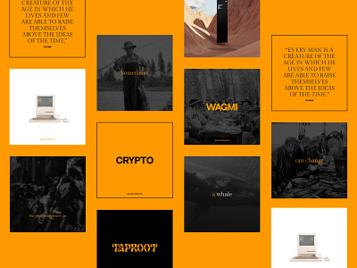 Big Black Monolith bitcoin brand branding concept corporate identity crypto logo nft orange system visual identity web3