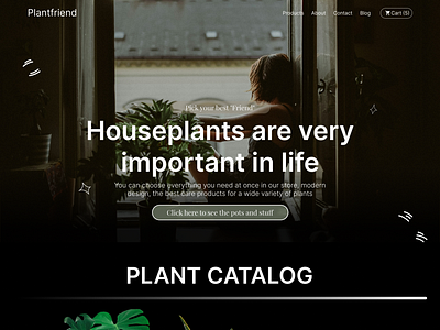 Plantfriend. A modern houseplant store catalog design graphic design houseplants motion graphics plant shop ui ux website