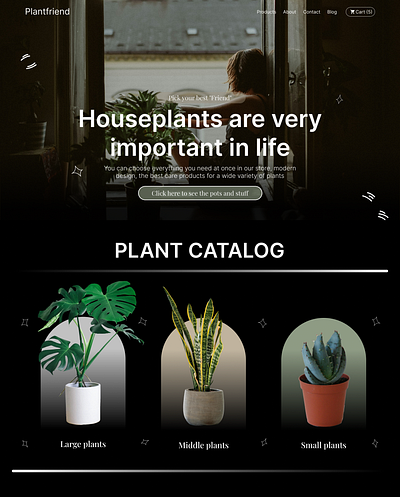 Plantfriend. A modern houseplant store catalog design graphic design houseplants motion graphics plant shop ui ux website