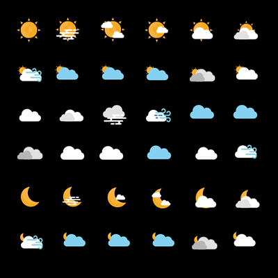 Weather Icon Animations animation icon lottiefiles motion graphics ui weather