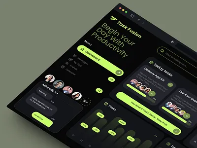 Task Fusion "Dashboard" application ask assignment calendar calendar integration dashboard deadlines figma product design productivity project project management dashboard project tracking task completion task filtering task management task overview task reports task sharing team work dashboard worklist