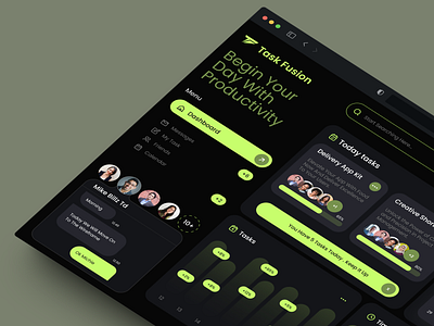 Task Fusion "Dashboard" application ask assignment calendar calendar integration dashboard deadlines figma product design productivity project project management dashboard project tracking task completion task filtering task management task overview task reports task sharing team work dashboard worklist