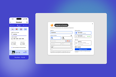 Credit Card Checkout Page & App Design Daily Ui design #002 graphic design ui ux